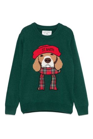 Emerald green Douglas sweater SAINT BARTH KIDS | DOU000100046G